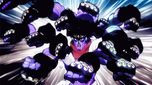 Star Platinum Zoom Punch Jojo Ora Ora Ora GIF