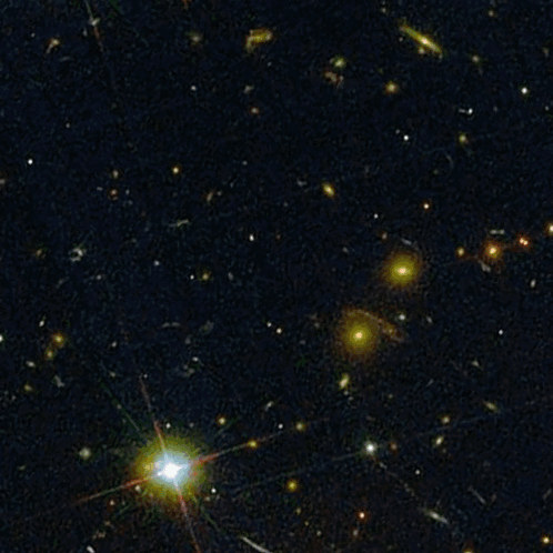 Star Shines Brightly in Dark Space