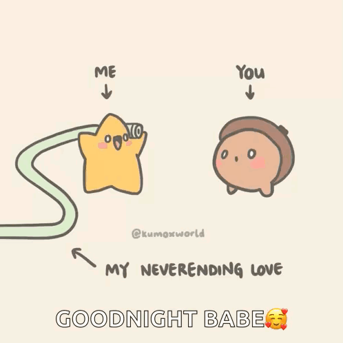 Star Spraying Hearts Saying My Neverending Love