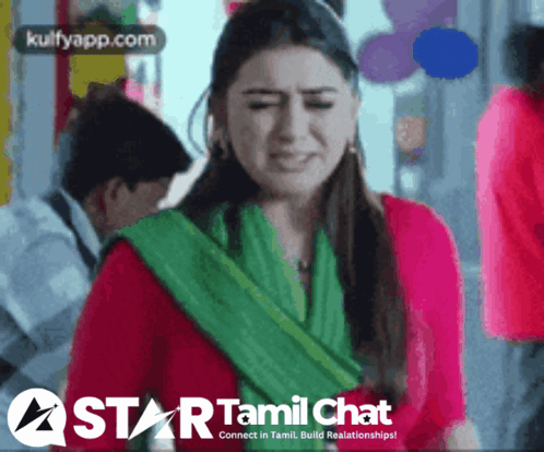 Star Tamil Chat Advertisement Woman in Pink Shirt
