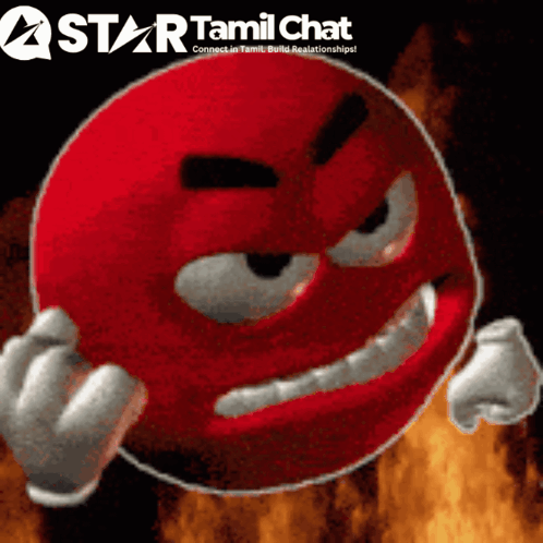 Star Tamil Chat Logo Red Smiley Face