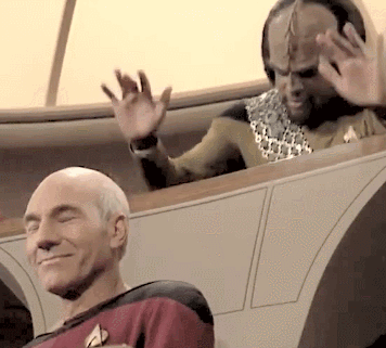 Star Trek Men Smiling and Waving