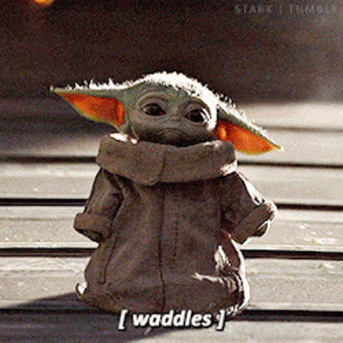 Star Wars Baby Yoda Waddle GIF
