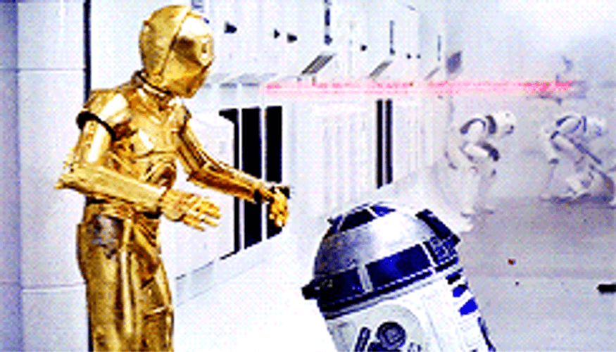 Star Wars C-3po Robot With R2-d2 GIF