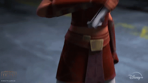Star Wars Cartoon Character Holding Sword