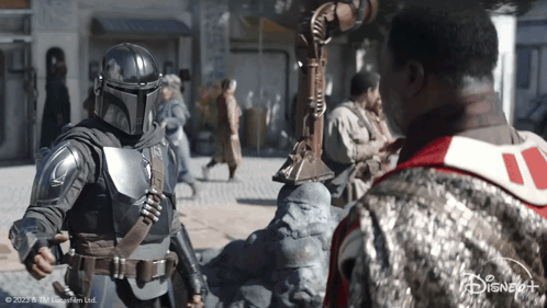 Star Wars Costume Man and Another Talking Disney Plus