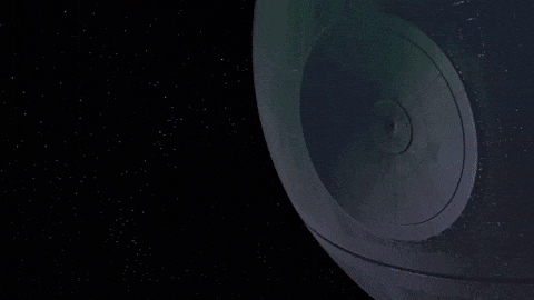 Star Wars Death Star Blasting Earth GIF