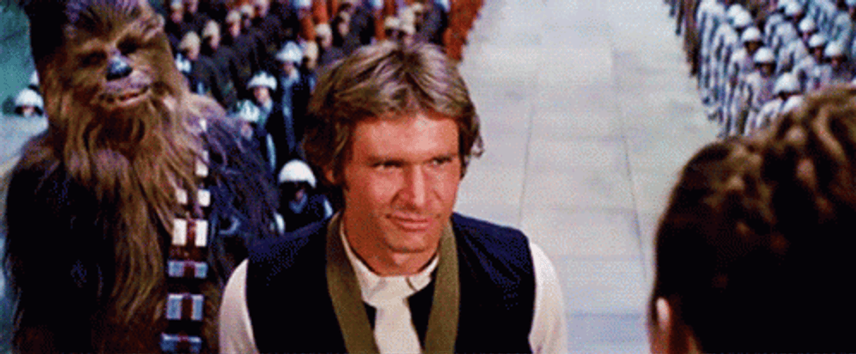 Star Wars Han Solo Seductive Wink GIF