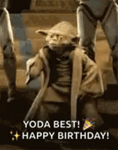 Yoda Best Star Wars Happy Birthday Dance GIF