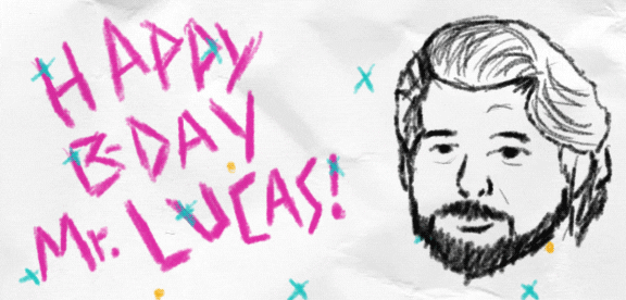 Star Wars Happy Birthday George Lucas GIF