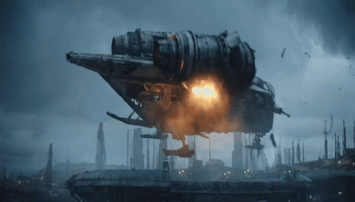 Star Wars Mandalorian Ship Crash And Burn GIF
