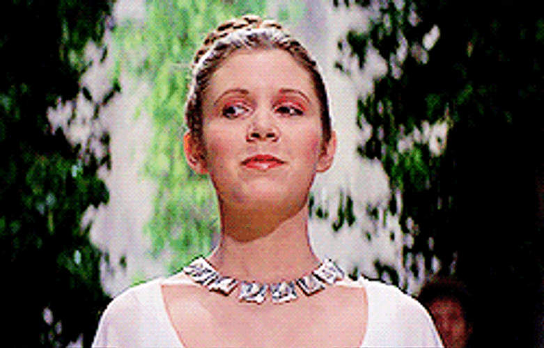 Star Wars Princess Leia Charmingly Smiling GIF