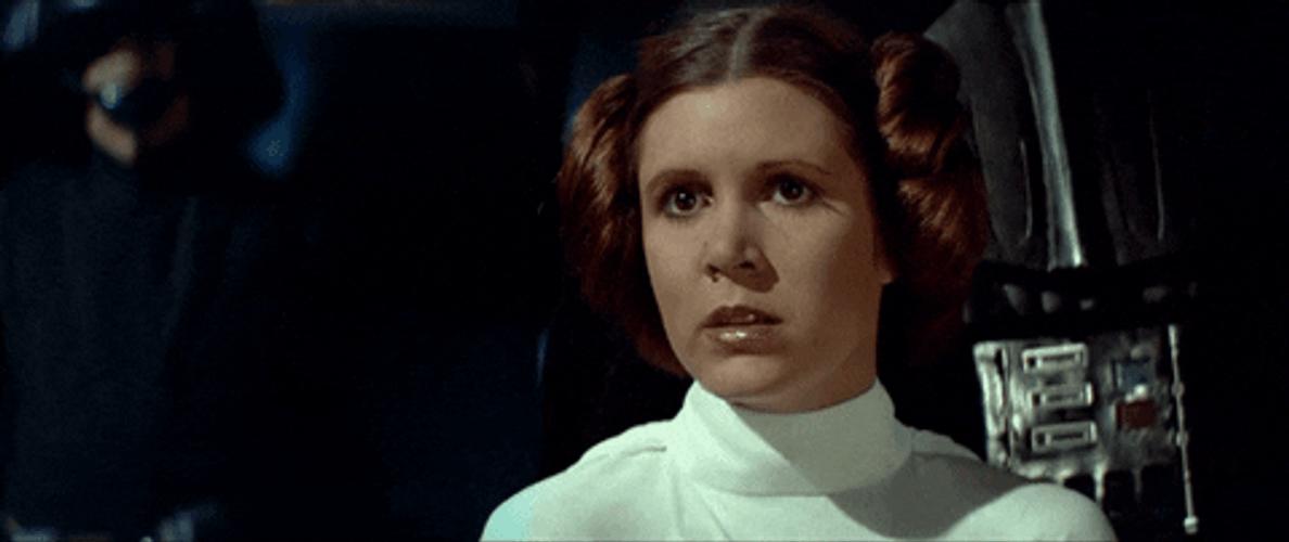 Star Wars Shocked Princess Leia GIF