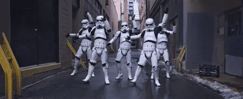 Star Wars Storm Troopers Dance Party GIF