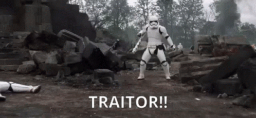 Star Wars The Force Awakens It's Treason Then Storm Trooper Ready To Attact GIF