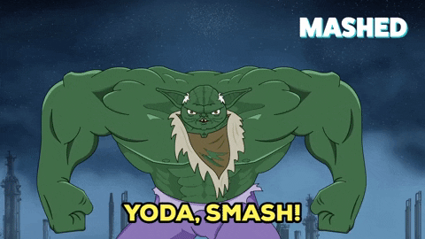 Star Wars Yoda Smash GIF
