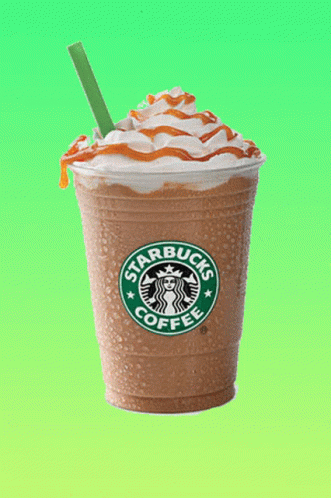 Starbucks Delicious Caramel Frapuccino GIF