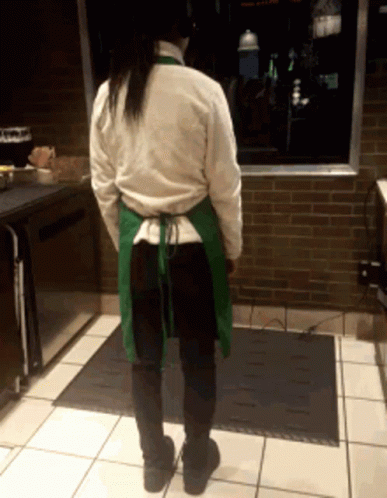 Starbucks Barista Robot Dance GIF