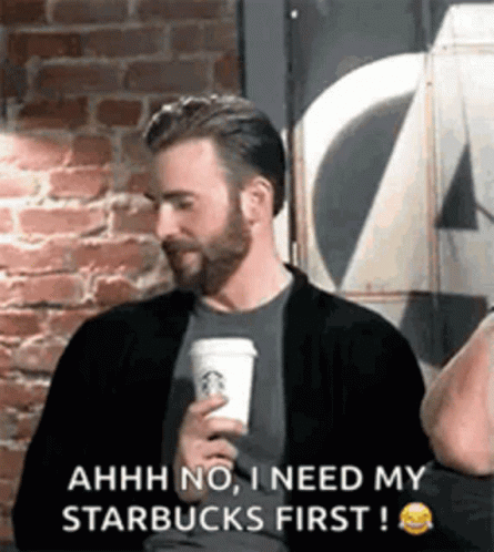 Chris Evans Starbucks First GIF