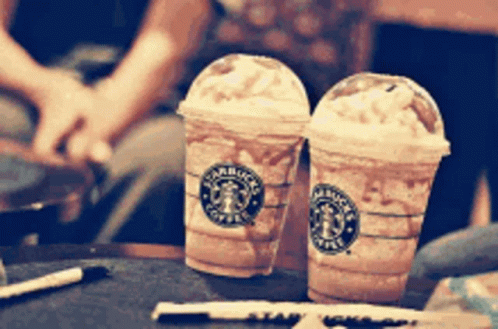 Starbucks Frappes Image Compilation GIF
