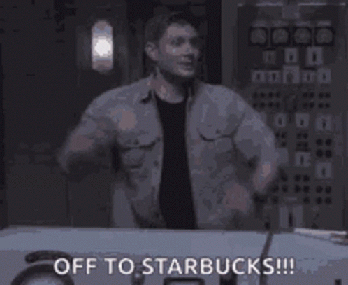 Off To Starbucks Jensen Ackles GIF