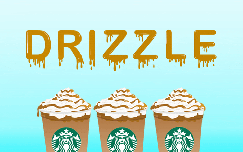 Starbucks Caramel Drizzle Mobile Art GIF