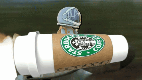 Starbucks Coffee Cup With Spaceman