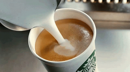 Starbucks Cup Pouring Milk