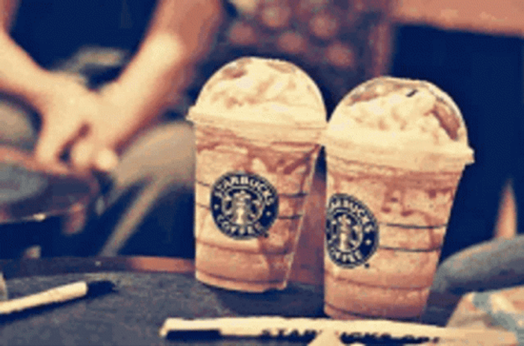 Starbucks Frappes Image Compilation GIF