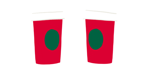 Starbucks Red Cup Clink GIF