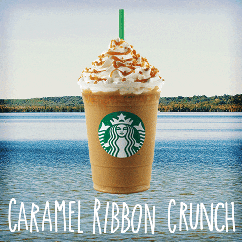 Starbucks Shaking Caramel Ribbon Crunch GIF