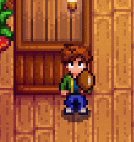 Stardew Valley Character Alex Tossing Coconut GIF