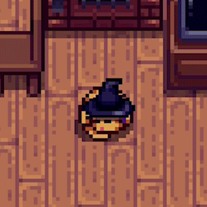 Stardew Valley Character Cat With Witch Hat GIF