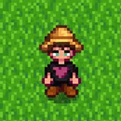 Stardew Valley Character In Straw Hat GIF