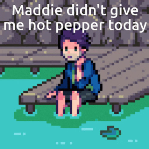 Stardew Valley Character Shane Crying In River GIF