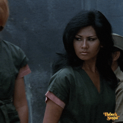 Stare Down Asian Lady Intense Look GIF