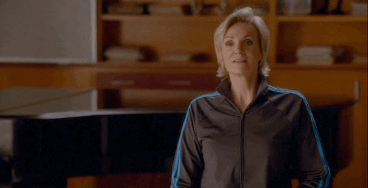 Stare Down Jane Lynch Glee GIF