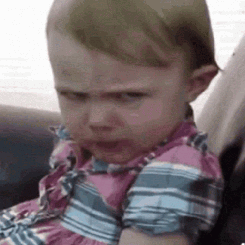 Angry Stare Of Baby Girl GIF
