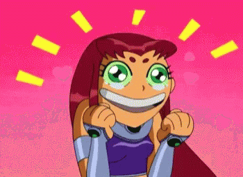 Impressed Teen Titans Starfire GIF