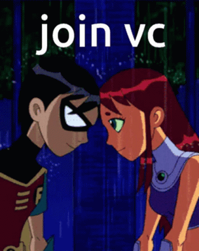 Starfire And Robin Join Vc GIF