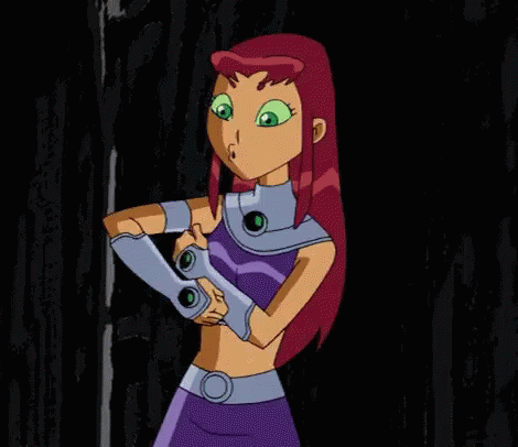 Starfire Playing With Armpit GIF