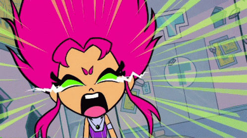 Teen Titans Starfire Screaming GIF