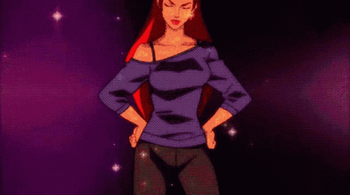 Teen Titans Starfire Tansforming GIF