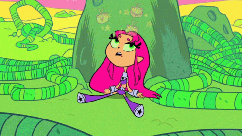 Teen Titans Starfire Confused GIF
