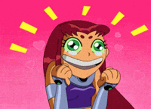 Starfire Excited Face GIF