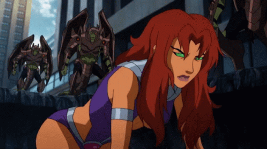 Starfire Dodging Attack GIF