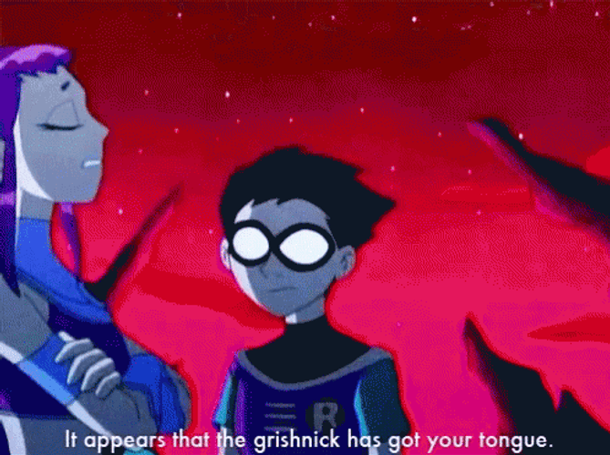 Starfire Ignoring Robin GIF