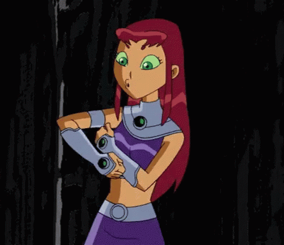 Starfire Playing With Armpit GIF