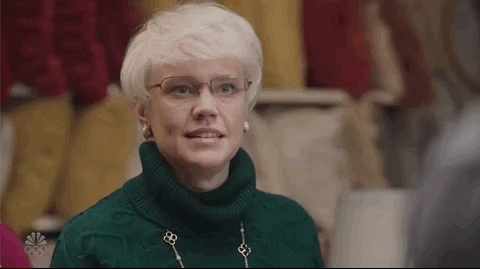 Staring Kate Mckinnon GIF