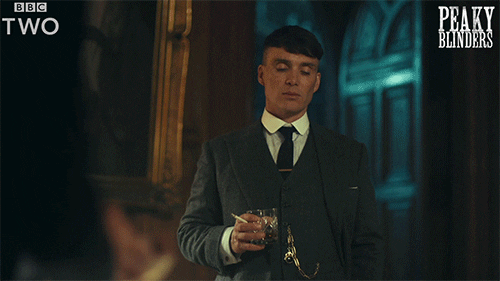 Staring Smoking Drinking Thomas Shelby GIF
